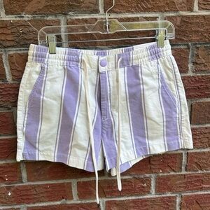 American Eagle Striped Purple and White Women Shorts NWT size S